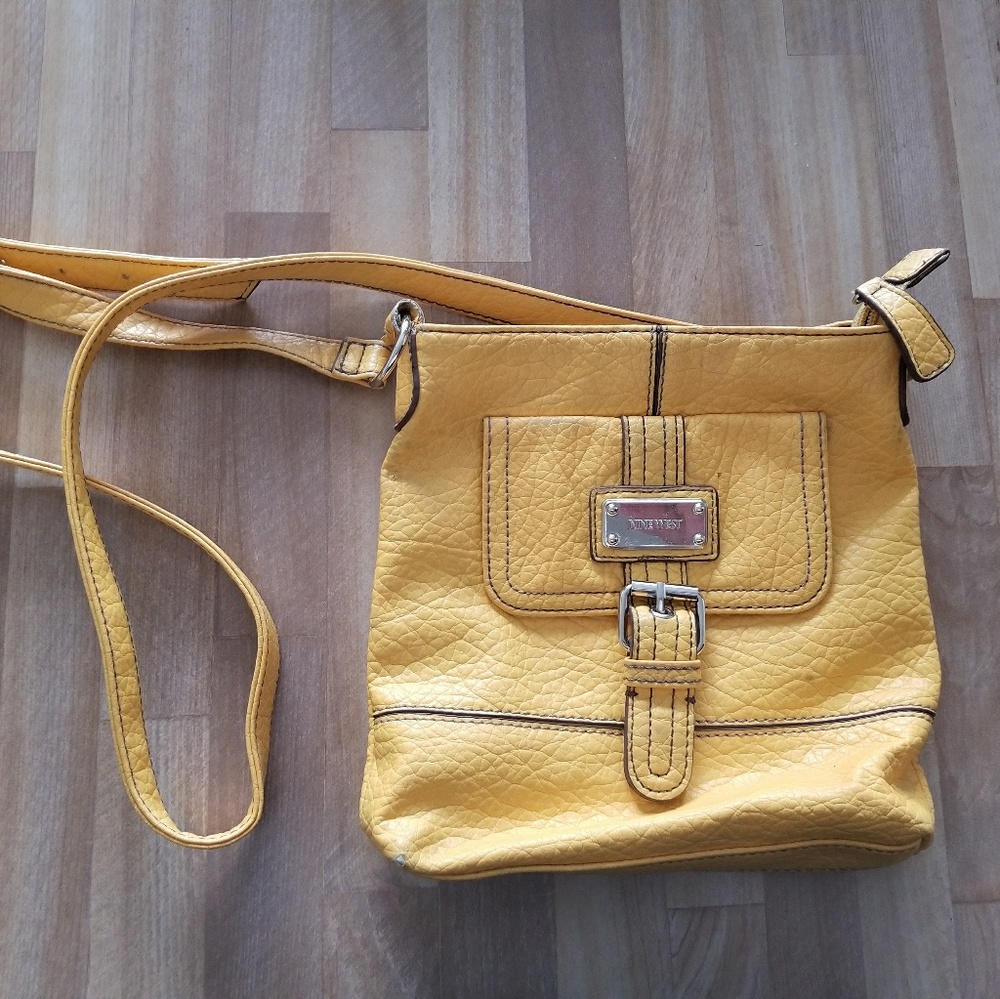 Nine West Yellow crossbody purse used